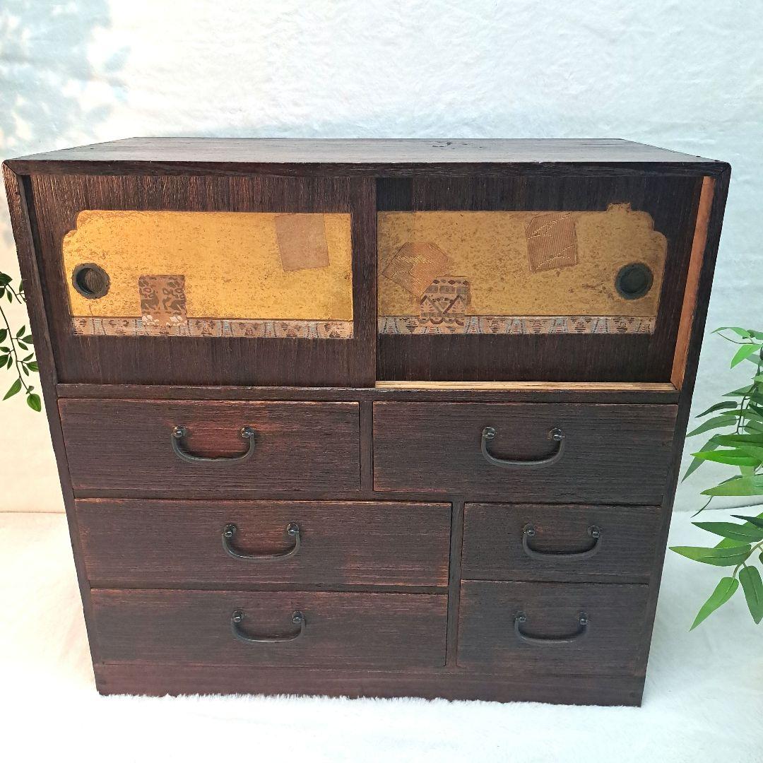 和風 昭和レトロ 水屋箪笥 茶箪笥 古家具 アンティーク古道具
