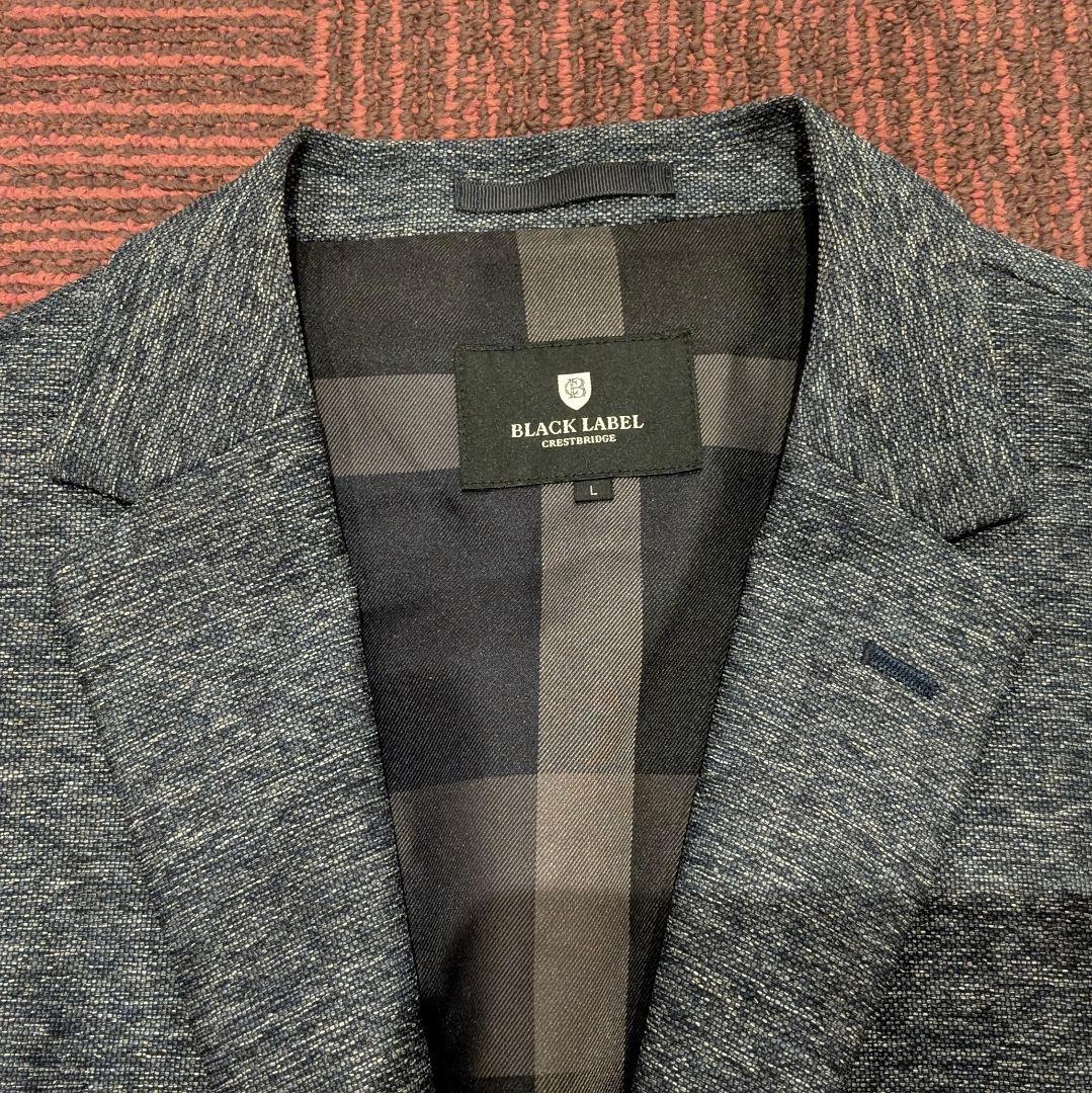 【美品】L ブラックレーベル アンコンジャケット クレストブリッジ メランジ