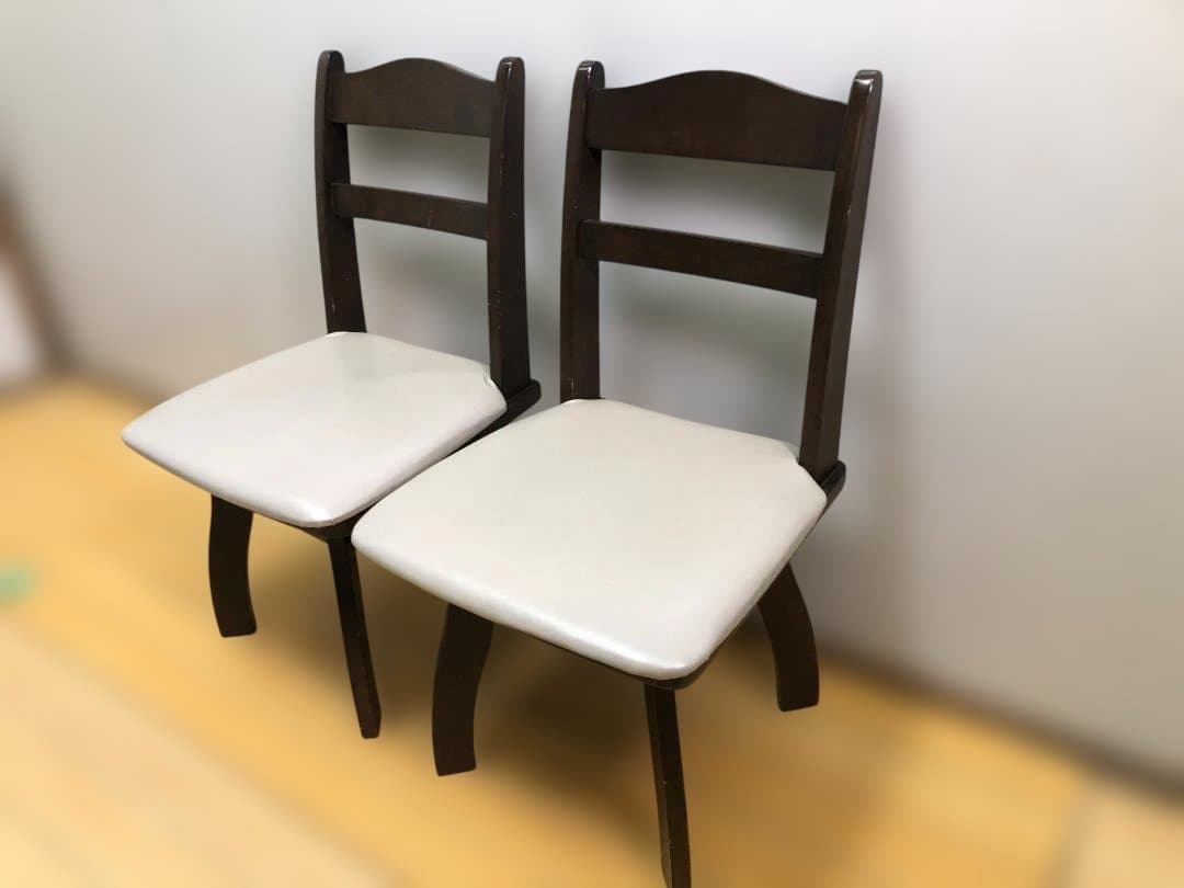 送料無料 ニトリ ダイニングチェア 回転椅子 2脚　ブラウン 251112