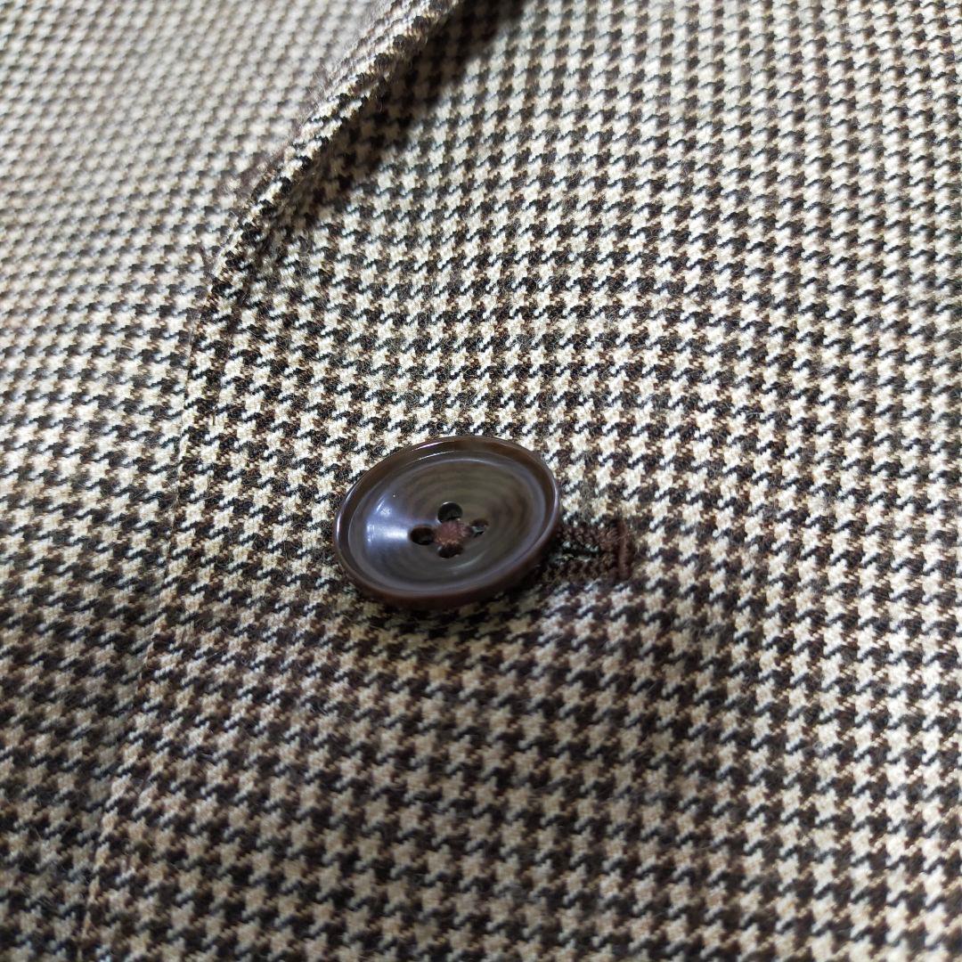 美品　SUIT SELECT　AB6　千鳥格子柄　起毛ウール　2つ釦スーツ