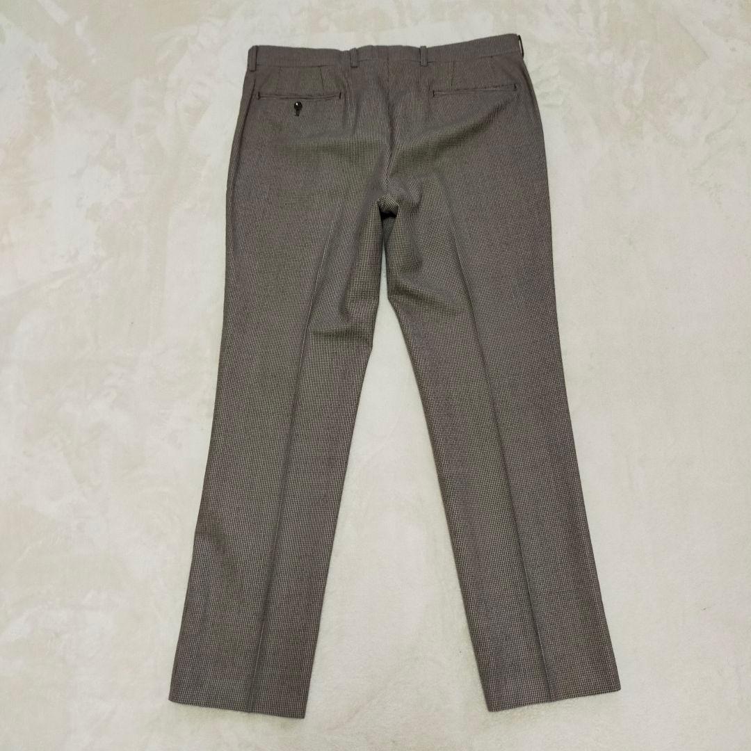 美品　SUIT SELECT　AB6　千鳥格子柄　起毛ウール　2つ釦スーツ