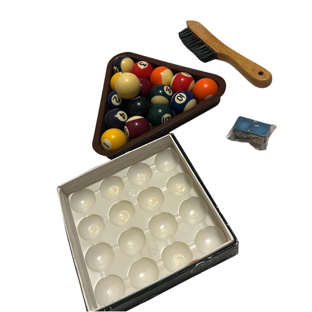 ✨【良品】ミニビリヤード台　一式　キュー2本　組み立て簡単