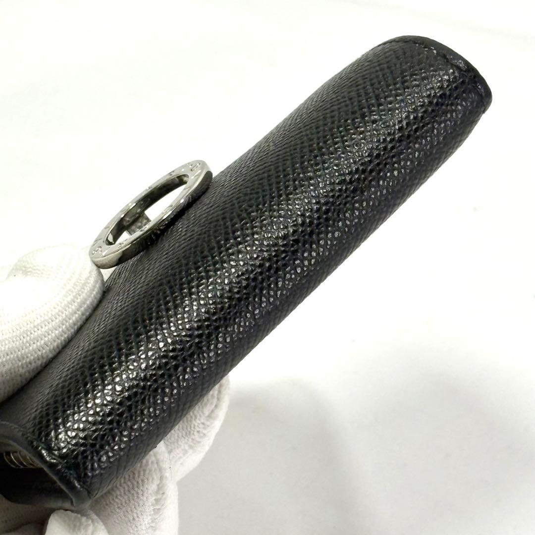 【定番 大人気】 BVLGARI ブルガリ 6連 キーケース ブラック ロゴ金具