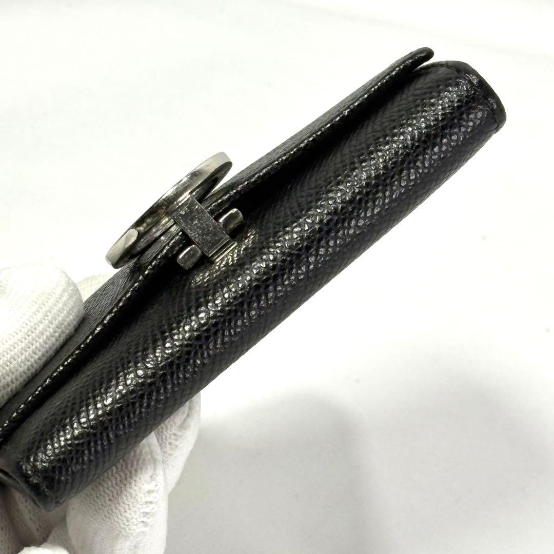【定番 大人気】 BVLGARI ブルガリ 6連 キーケース ブラック ロゴ金具