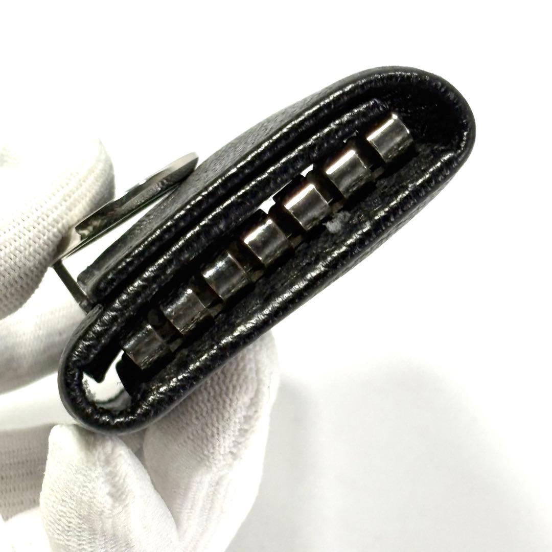 【定番 大人気】 BVLGARI ブルガリ 6連 キーケース ブラック ロゴ金具