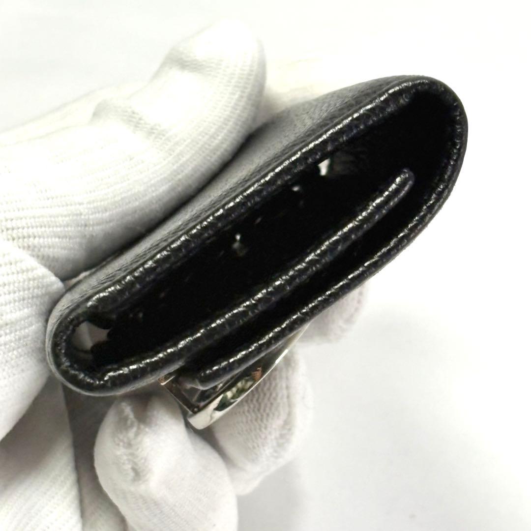 【定番 大人気】 BVLGARI ブルガリ 6連 キーケース ブラック ロゴ金具
