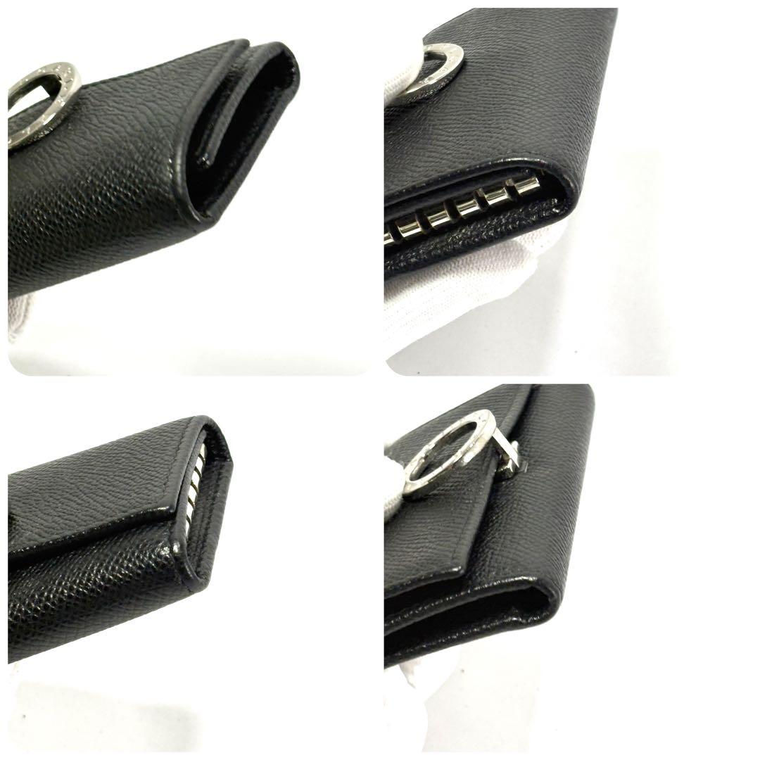【定番 大人気】 BVLGARI ブルガリ 6連 キーケース ブラック ロゴ金具