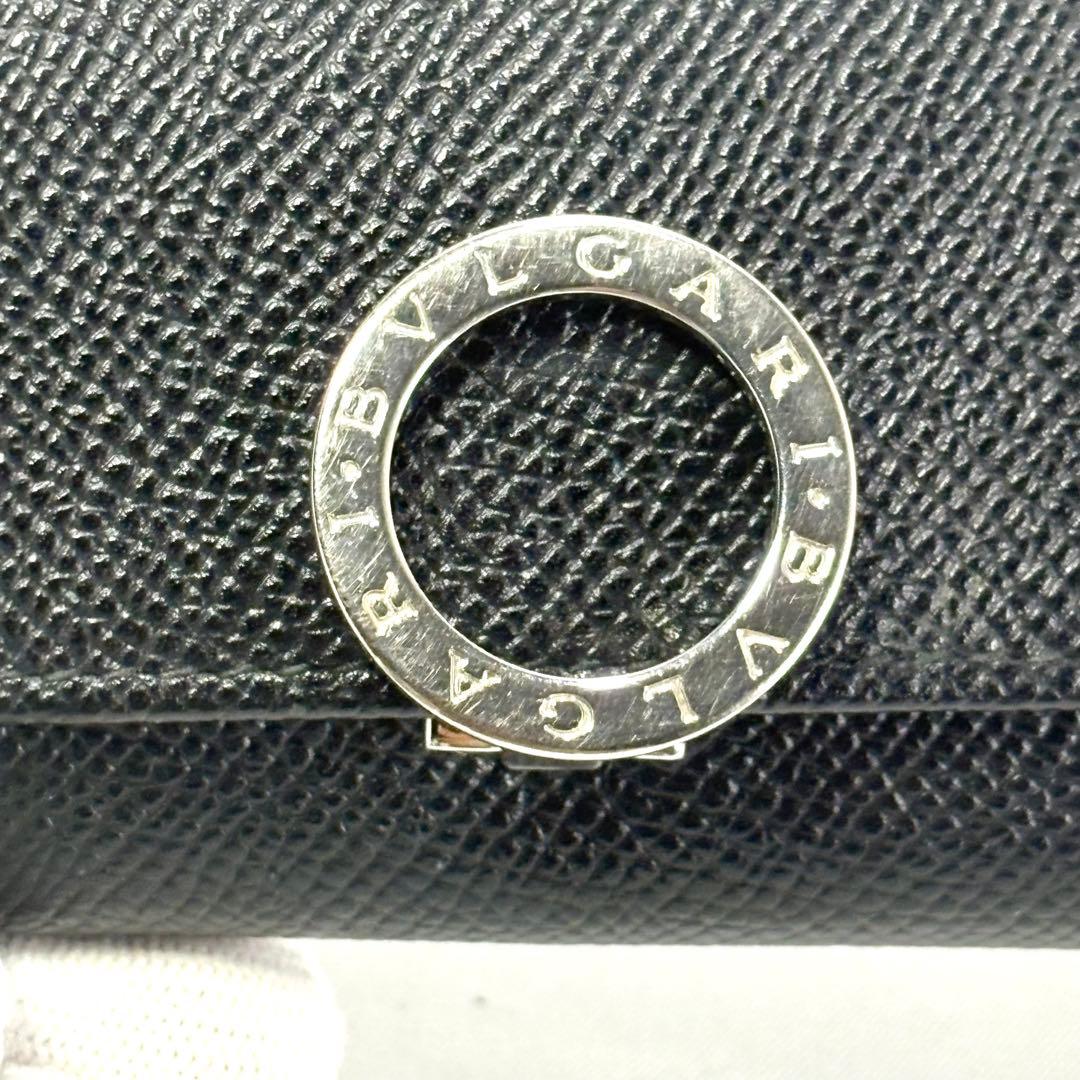 【定番 大人気】 BVLGARI ブルガリ 6連 キーケース ブラック ロゴ金具