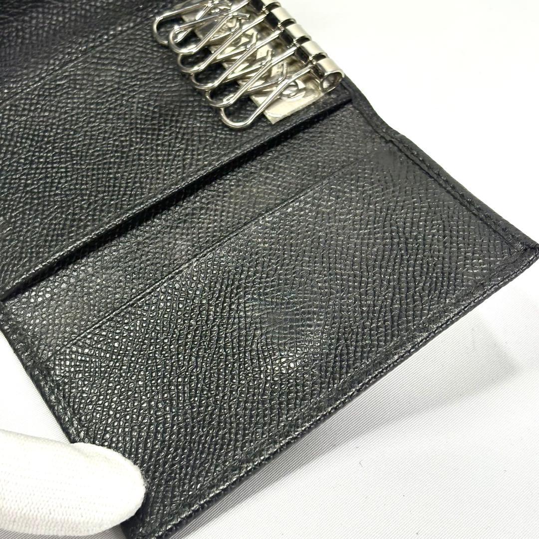 【定番 大人気】 BVLGARI ブルガリ 6連 キーケース ブラック ロゴ金具