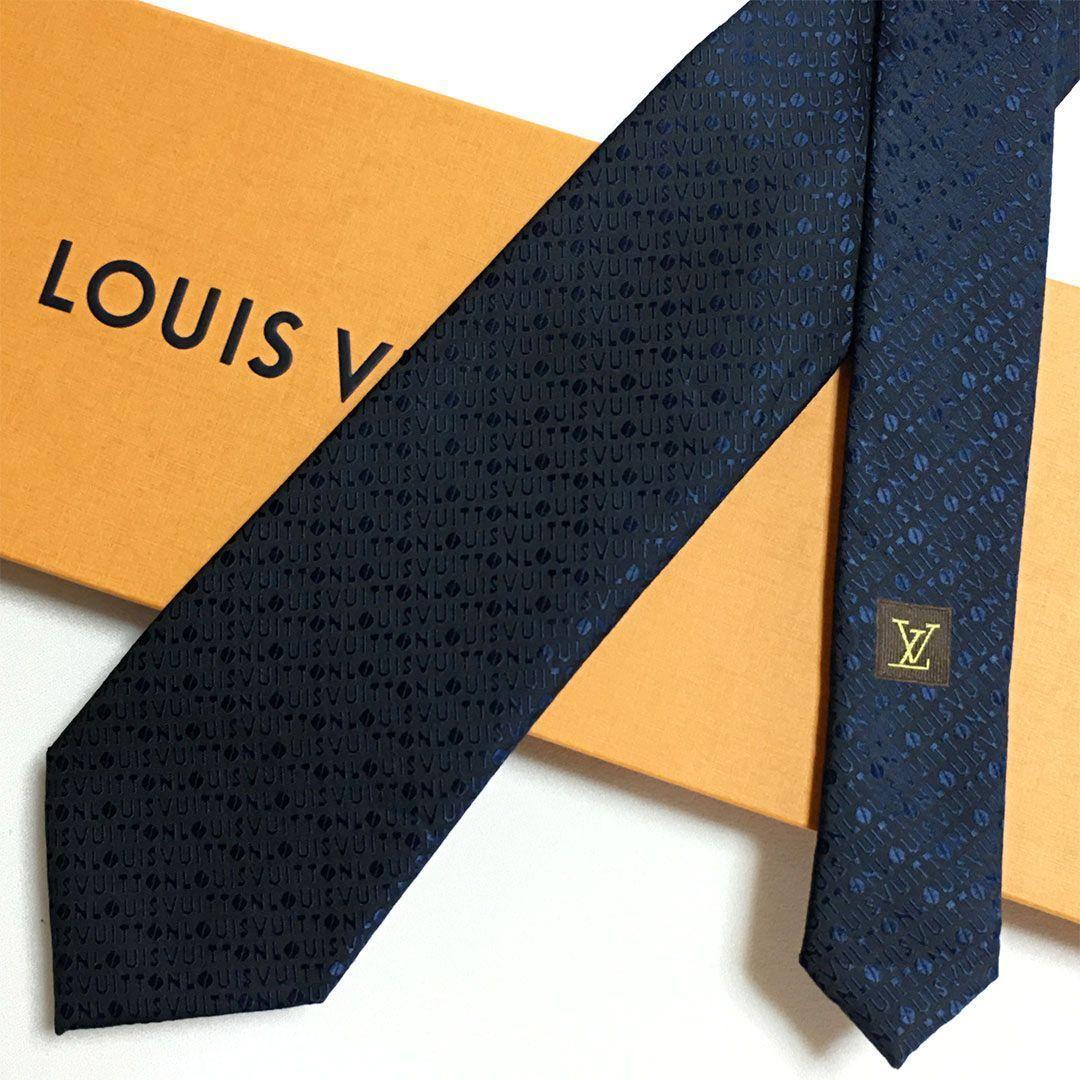 未使用級 ルイヴィトン Louis Vuitton ネクタイ ジャガード