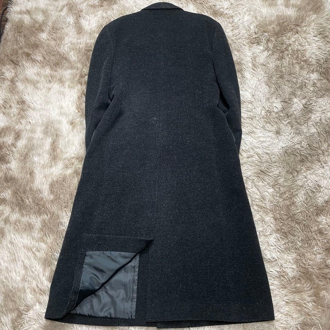 美品　メンズティノラス　チェスターコート　メンズ　メルトン　ロング　マキシ丈