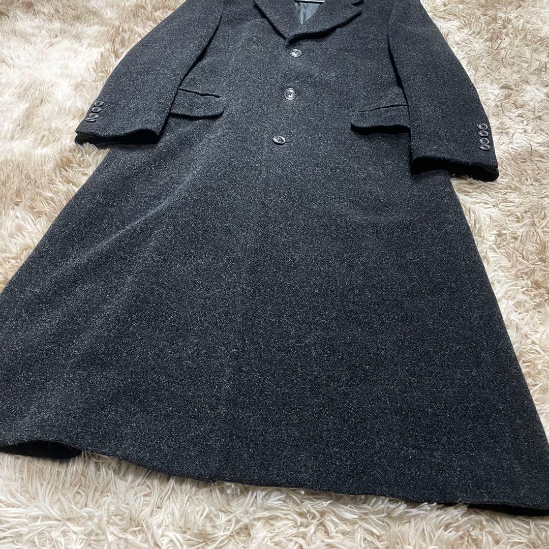 美品　メンズティノラス　チェスターコート　メンズ　メルトン　ロング　マキシ丈