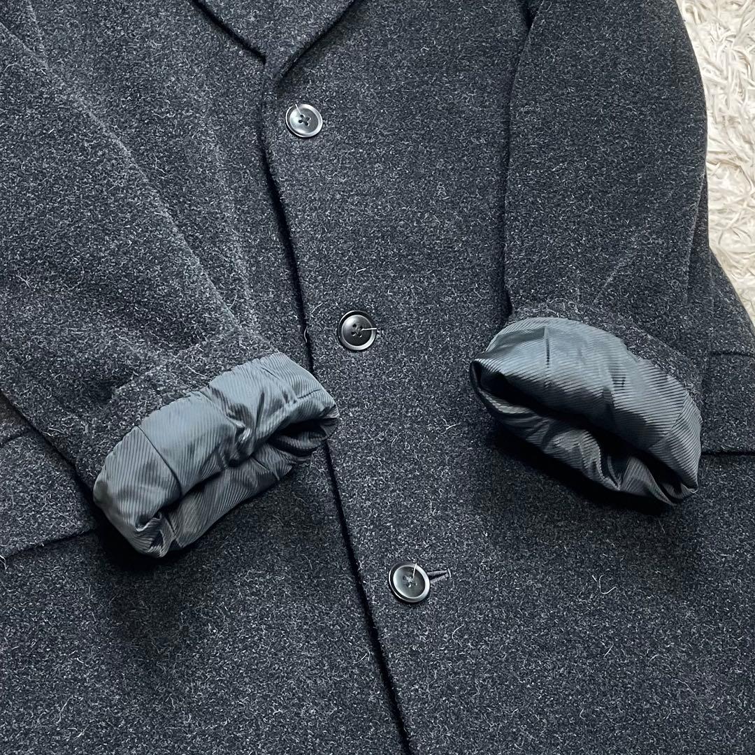 美品　メンズティノラス　チェスターコート　メンズ　メルトン　ロング　マキシ丈