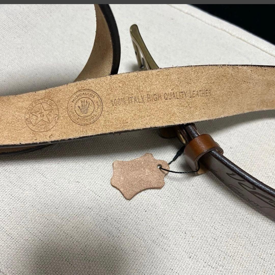 イタリアンレザー　115〜135分厚い一枚革 牛革本革　調整可 メンズ ベルト