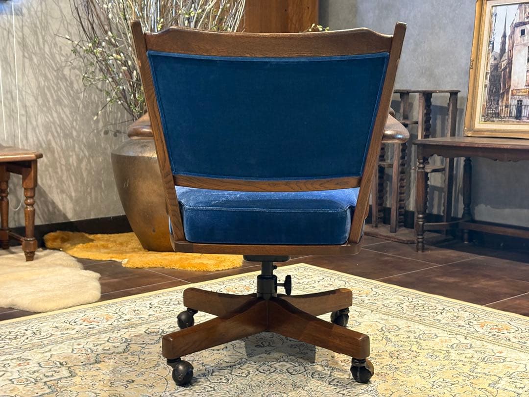 karimoku オールドカリモク デスクチェア ファブリック ビンテージ In