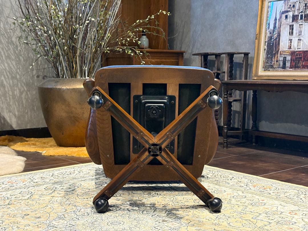 karimoku オールドカリモク デスクチェア ファブリック ビンテージ In