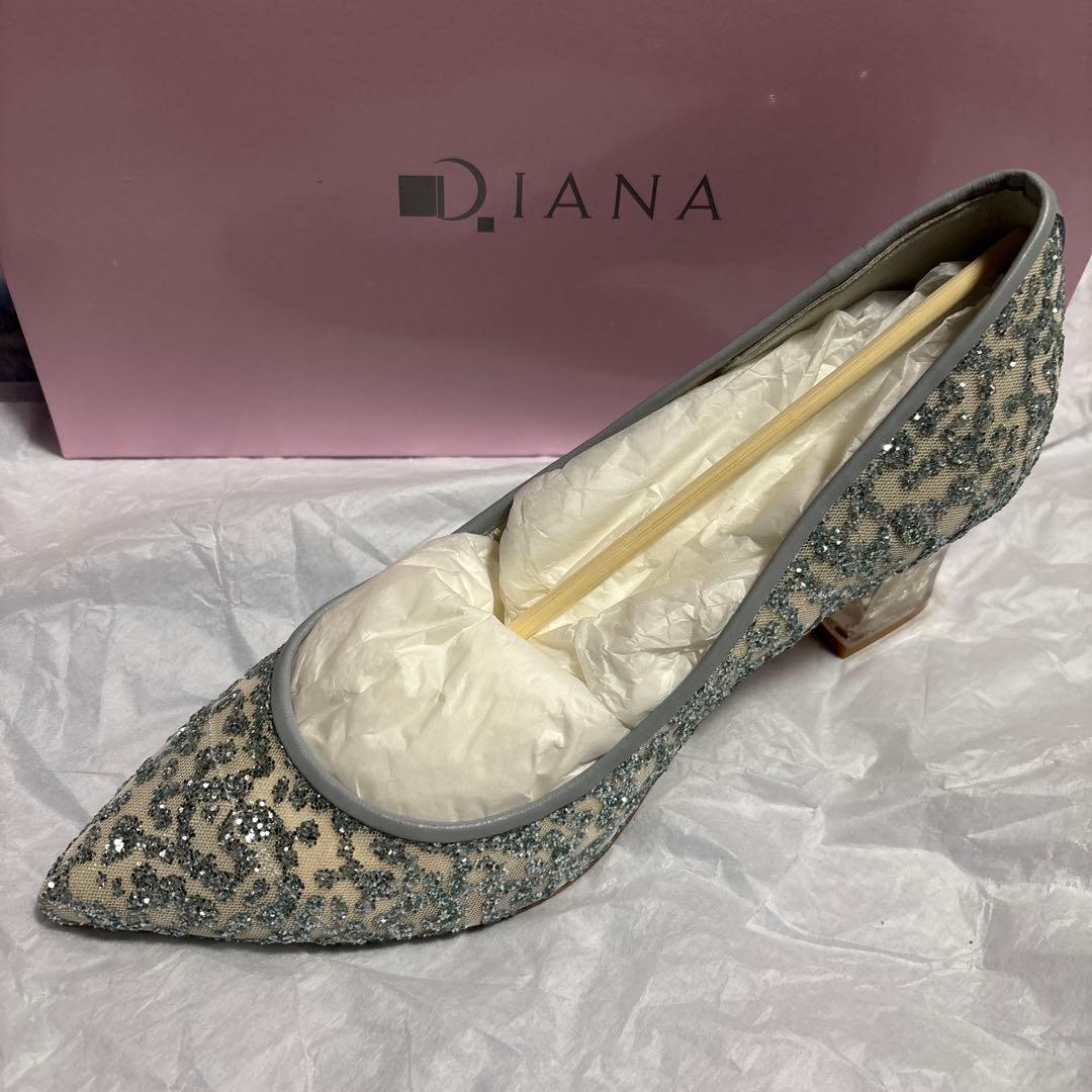 ダイアナ クリアパールヒール 華やか魅せパンプス