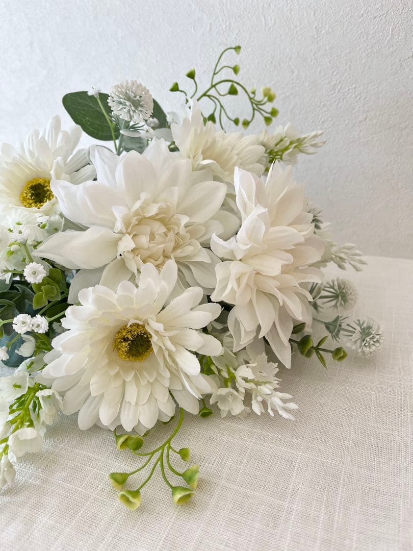 ウェディングブーケとブートニアのセット♡ダリアブーケ♡ガーベラブーケ♡前撮り♡