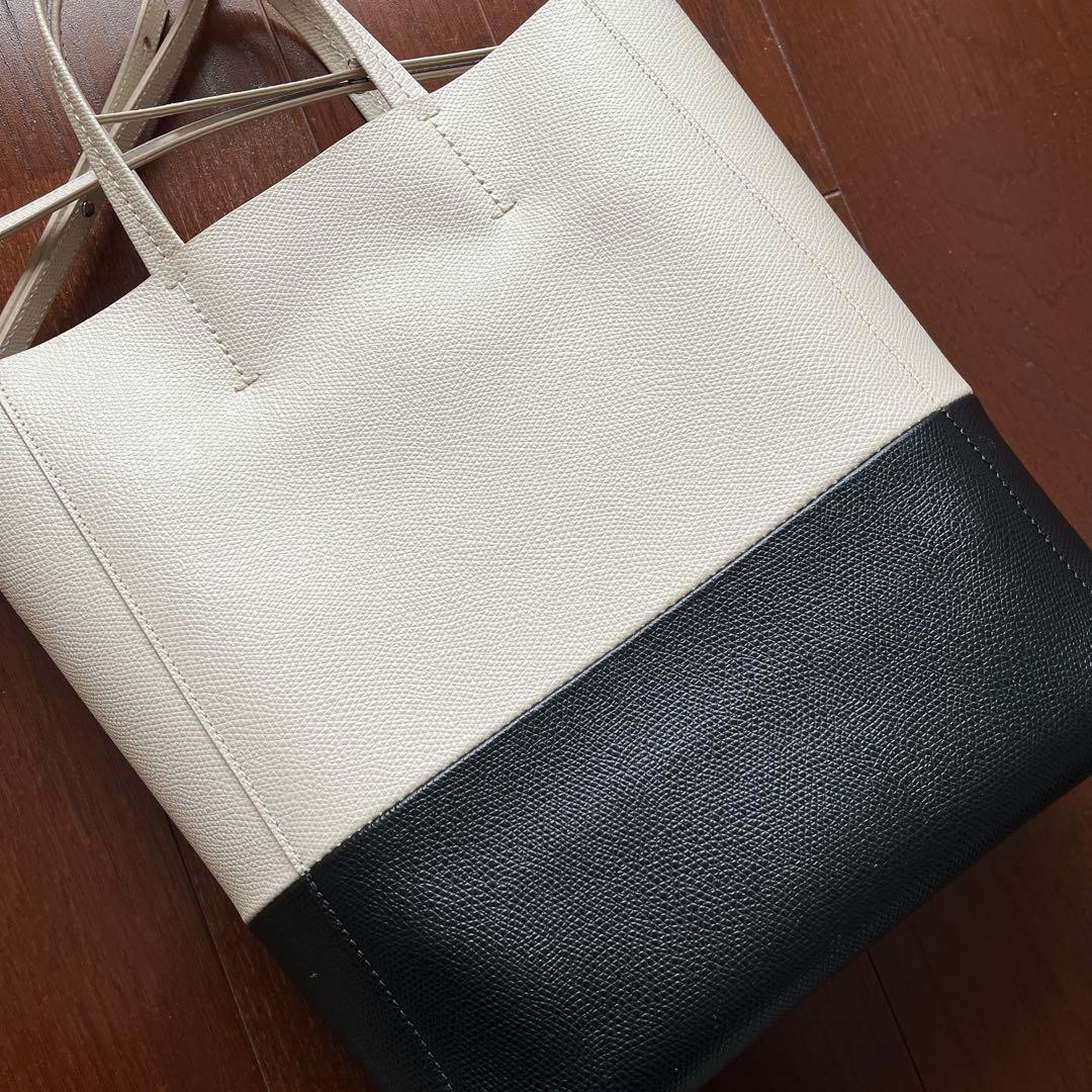 CELINE カバ スモール ホワイト×ブラック