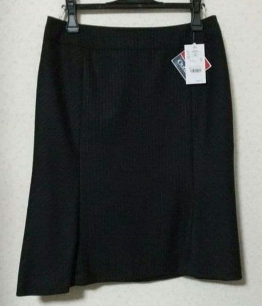 ボンマックス 事務服 ジャケット スカート 上下セットブラック×ブルー 21号