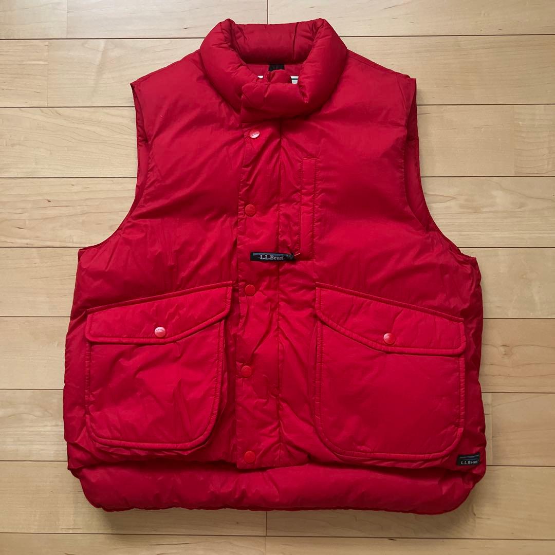 未使用 LLBean JAPAN EDITION ホールデンダウンベスト 赤 M