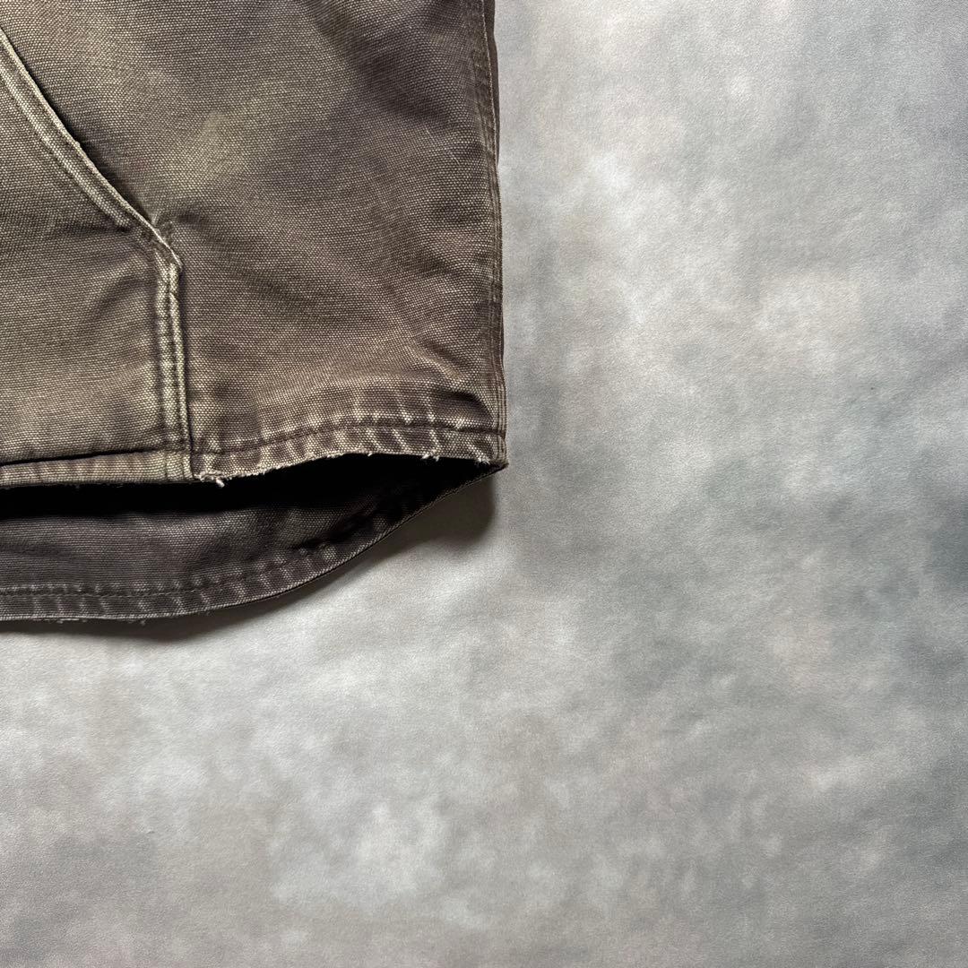 Carhartt古着00sダック地ボアベストV26DKBブラウンフェード T03