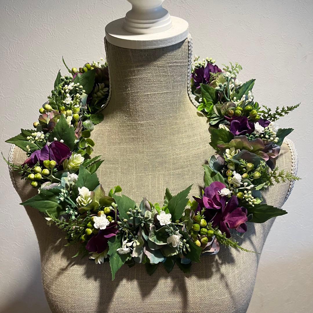 ❤️パープル系のレイ❤️フラダンス☆タヒチアン