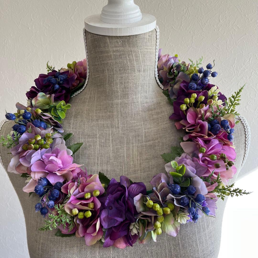 ❤️パープル系のレイ❤️フラダンス☆タヒチアン