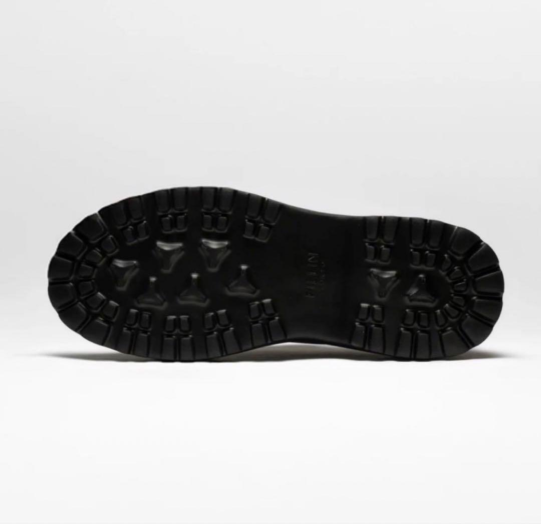 fillin ローファー ブラック 25 厚底 レザー 黒 UNOS