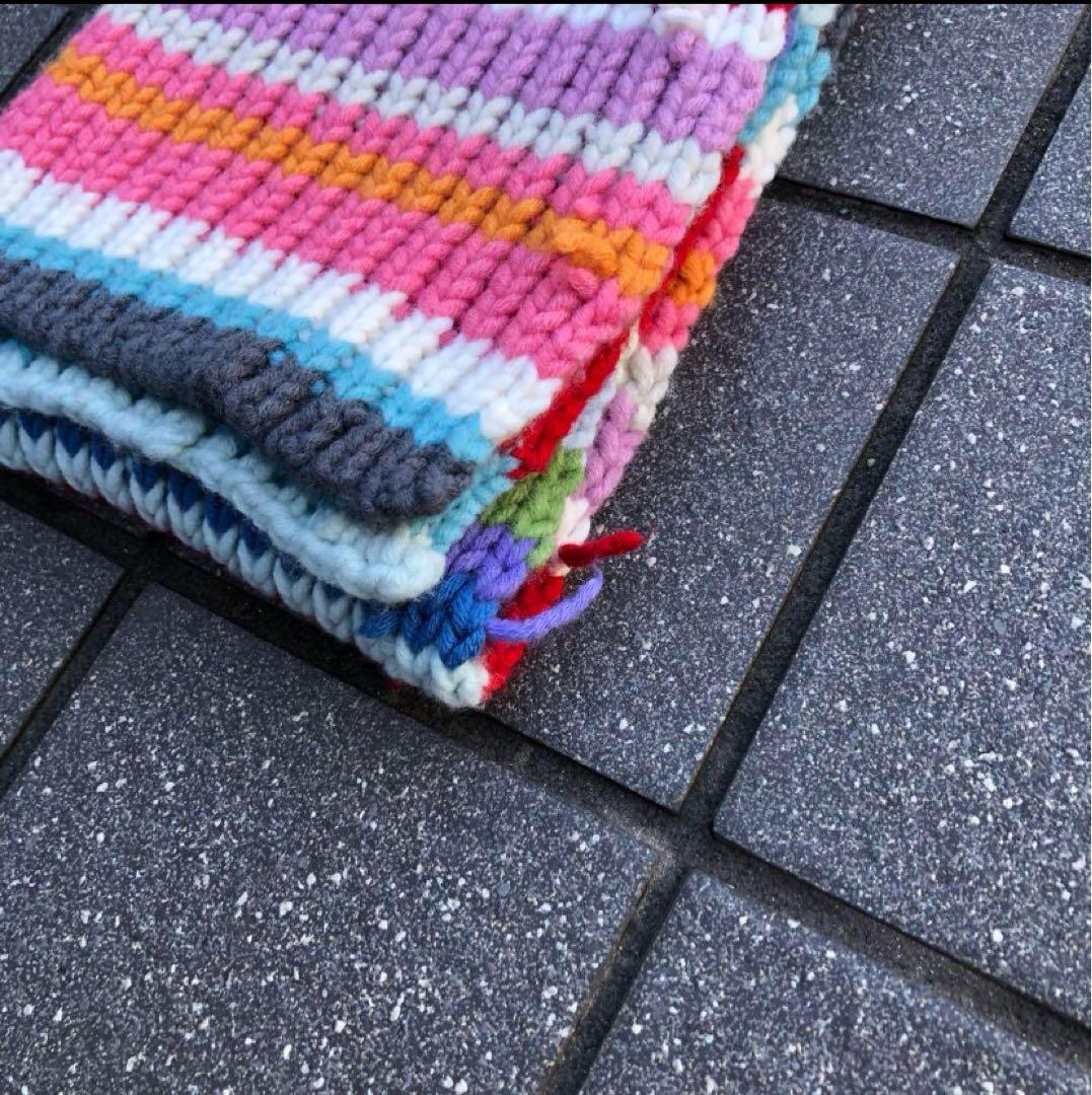 小物 90s OLD GAP Rainbow Knit Muffler.