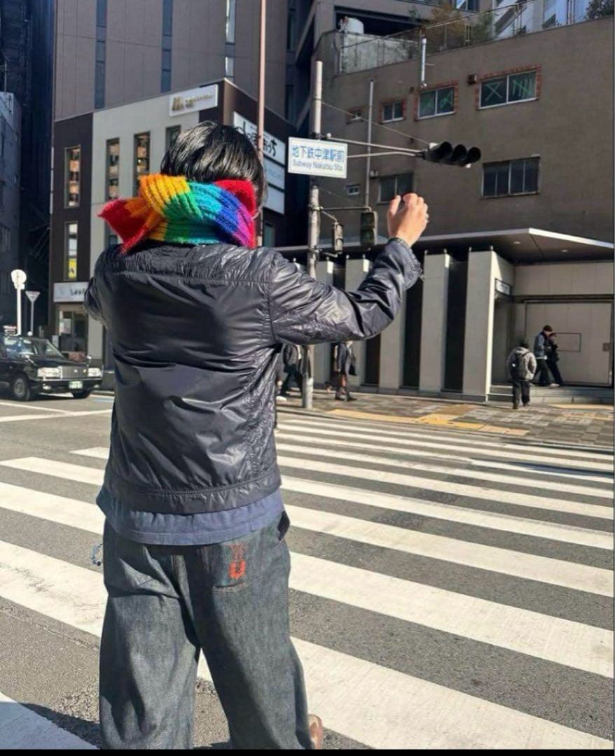 小物 90s OLD GAP Rainbow Knit Muffler.