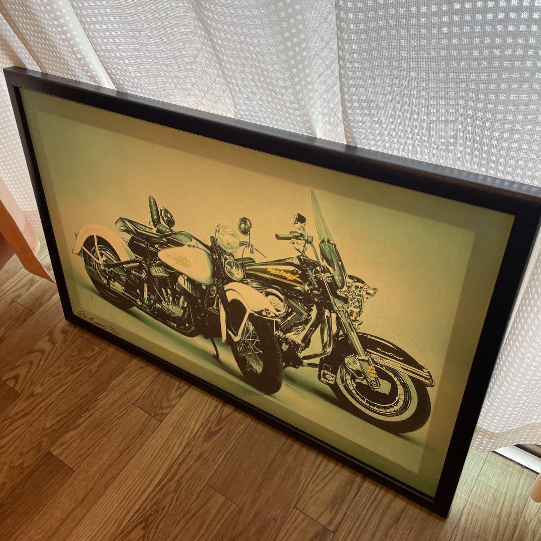 ハーレーエアーブラシ飾り額