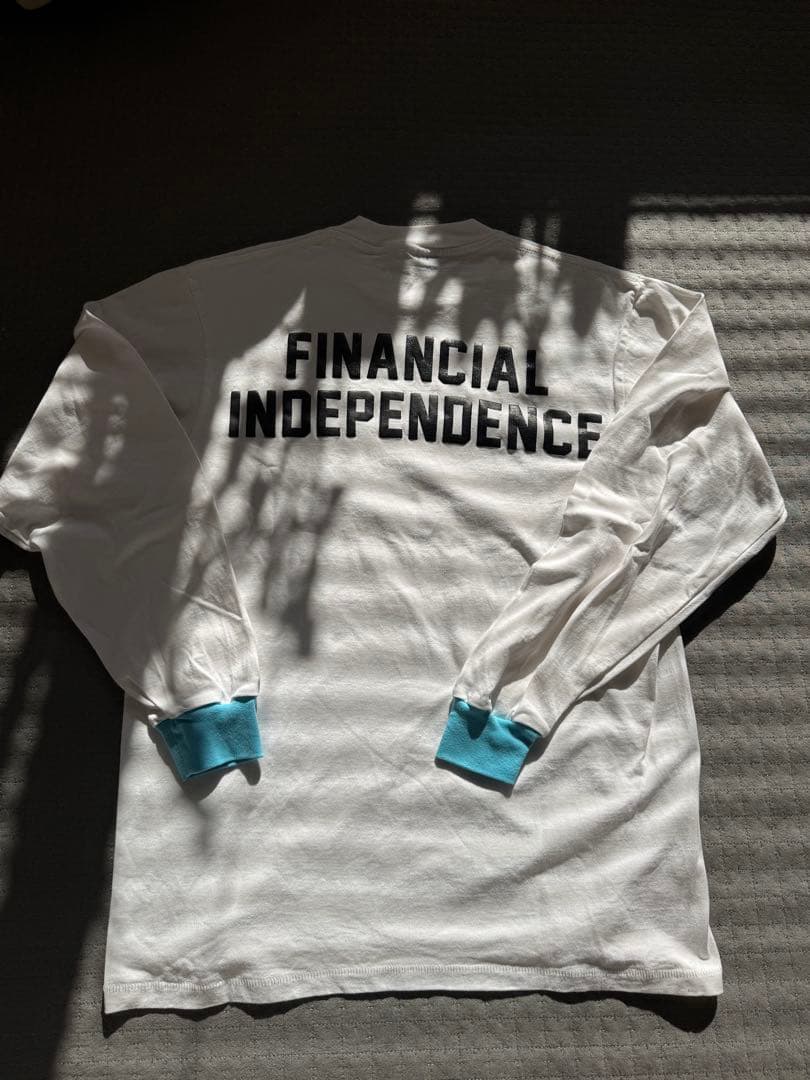 anyteeFINANCIAL INDEPENDENCE 長袖カットソー