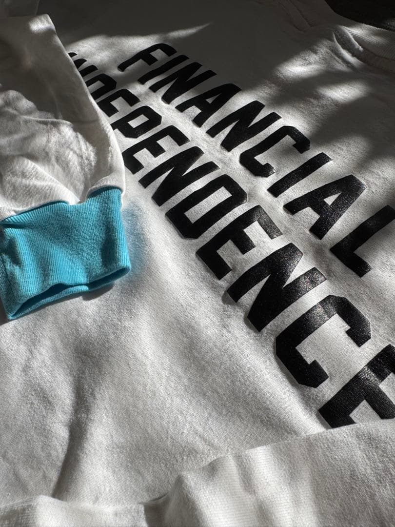anyteeFINANCIAL INDEPENDENCE 長袖カットソー