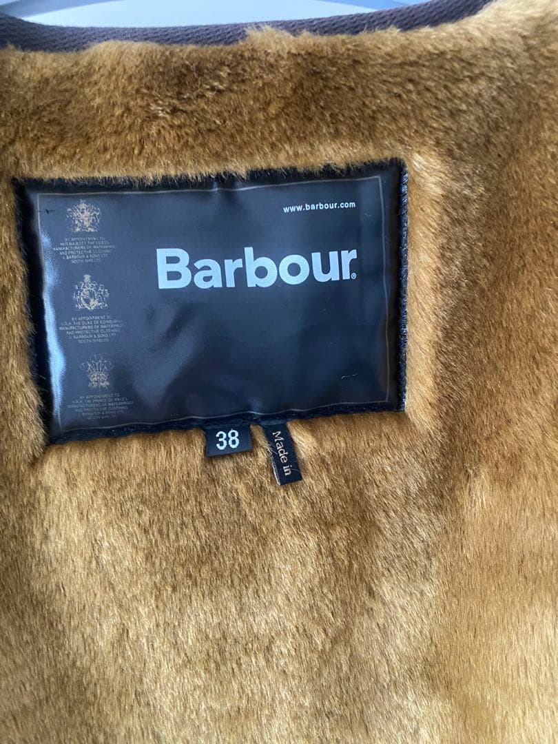 Barbour ブラウンファーベスト　サイズ38