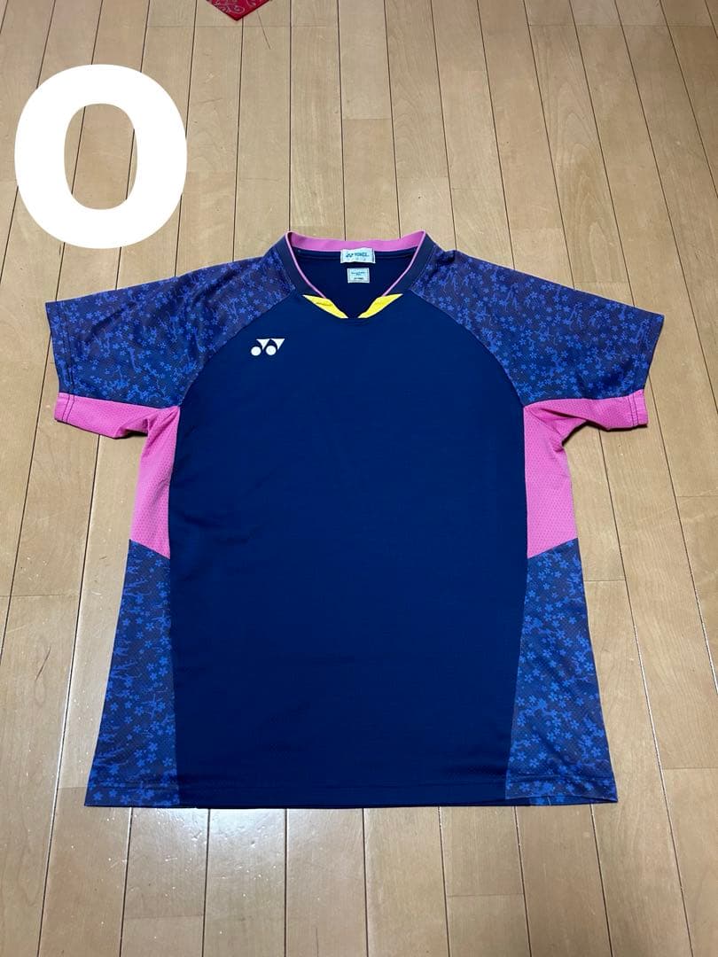 ヨネックス バドミントン シャツ ネイビー/ピンク