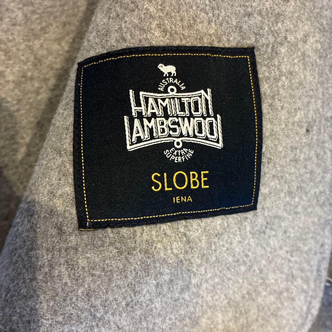 SLOBE IENA HAMILTONダブルフェイスショートコート グレー