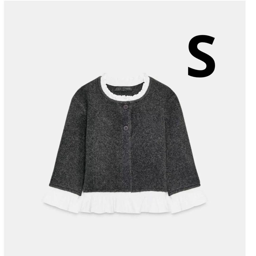 【完売品】 ZARA ポプリンコンビニットジャケット Sサイズ