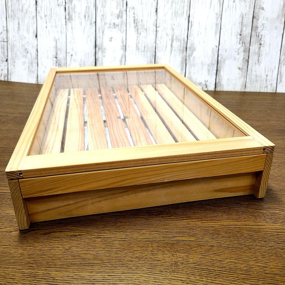 No1931【保冷剤付き】 寿司ネタケース ネタ箱　目皿・アクリル蓋付【手作り】