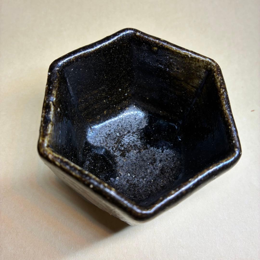 ぐい呑み 池西剛 朧月手六角盃 共箱