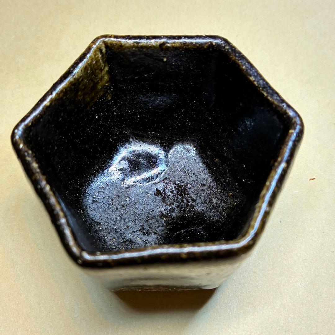 ぐい呑み 池西剛 朧月手六角盃 共箱