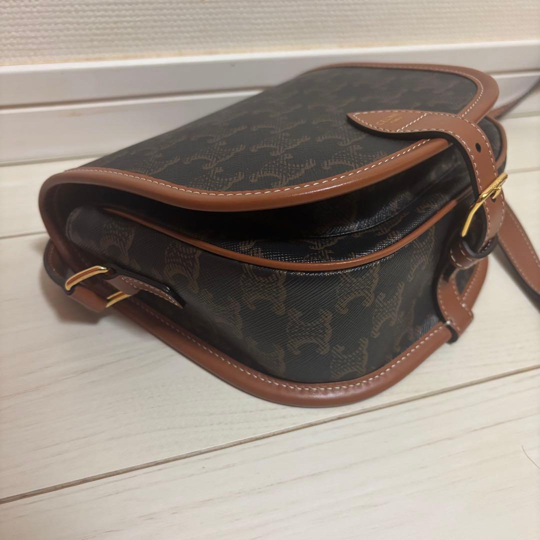 ゆ*読様 CELINE ミディアム フォルコバッグ トリオンフキャンバス＆カーフ