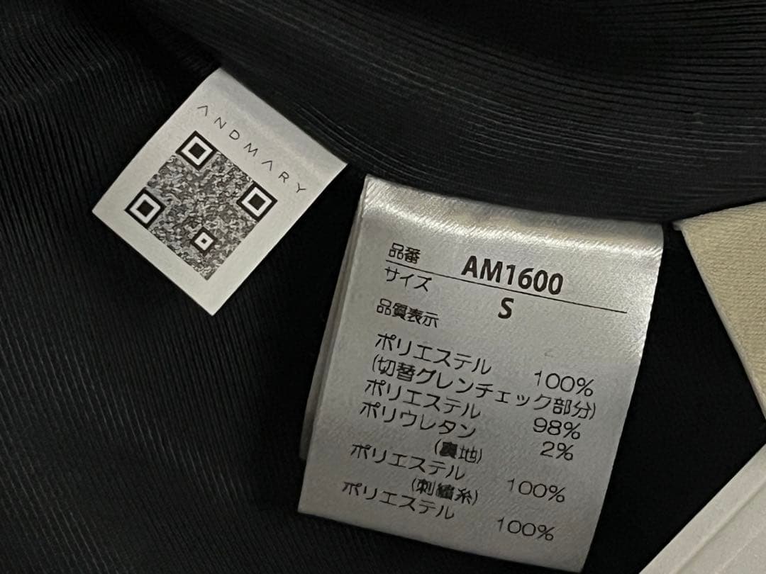 andmary Juni check dress black Sサイズ