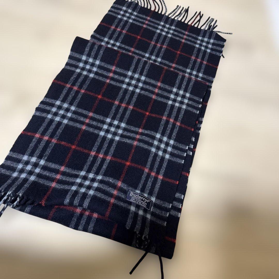 バーバリー　カシミヤ100% メンズマフラー