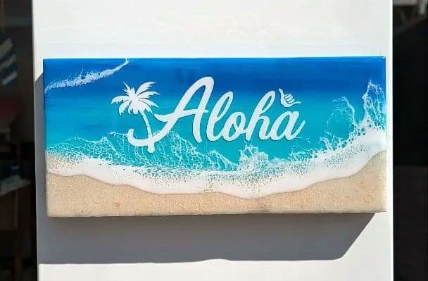 Hawaiiを感じる　Ocean Aloha plate
