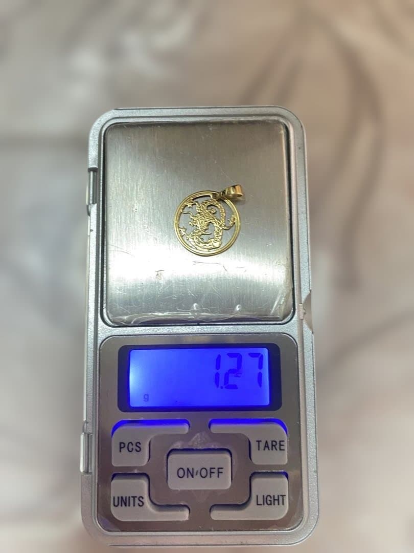 K18 ペンダント トップ チャーム ドラゴン 龍 1.27g