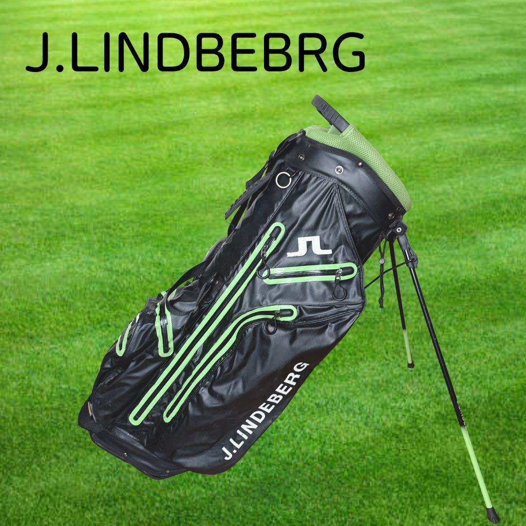 K355 J.LINDBEBRG スタンドキャディバック　グリーンブラック