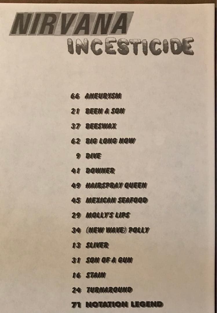 NIRVANA ギタースコア 5冊　カートコバーン ニルヴァーナ 楽譜 TAB