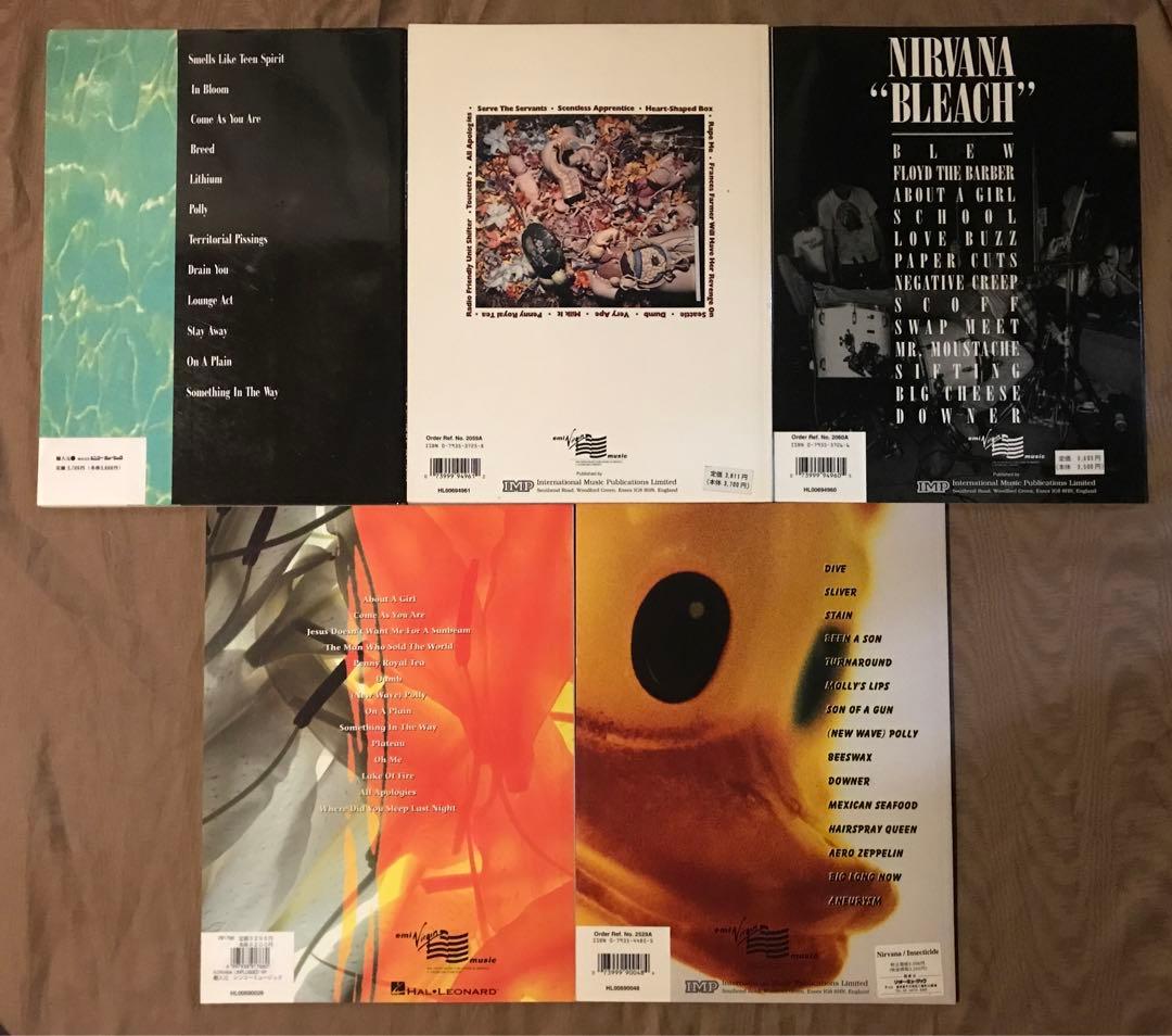 NIRVANA ギタースコア 5冊　カートコバーン ニルヴァーナ 楽譜 TAB