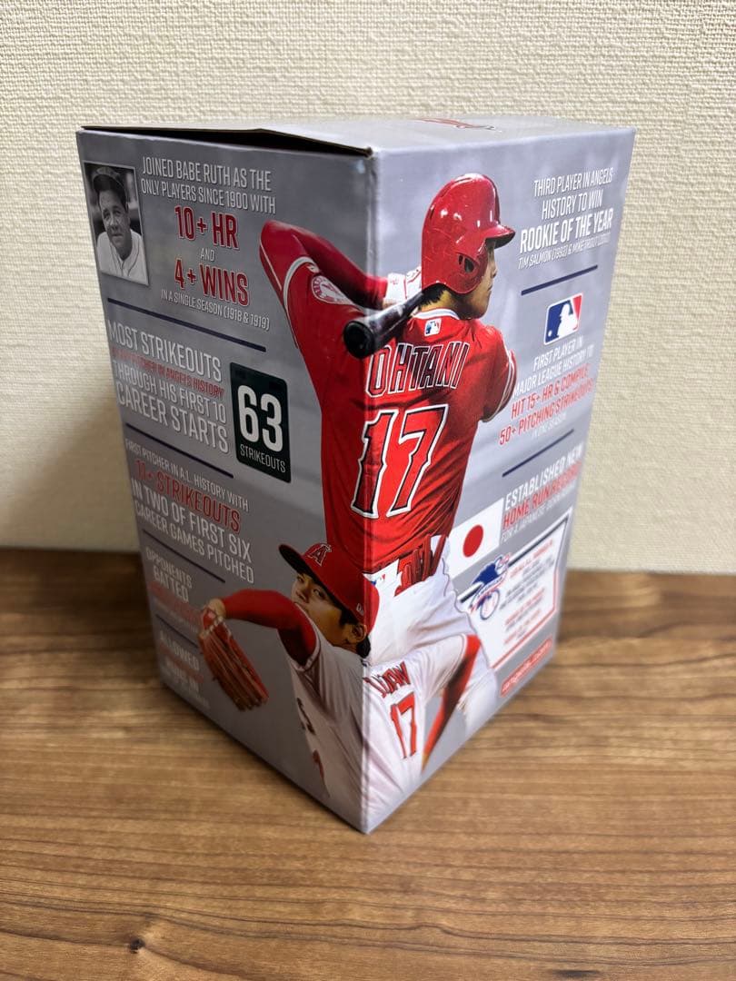 【球場限定】非売品/大谷翔平選手2018ルーキーオブザイヤーボブルヘッドおまけ付